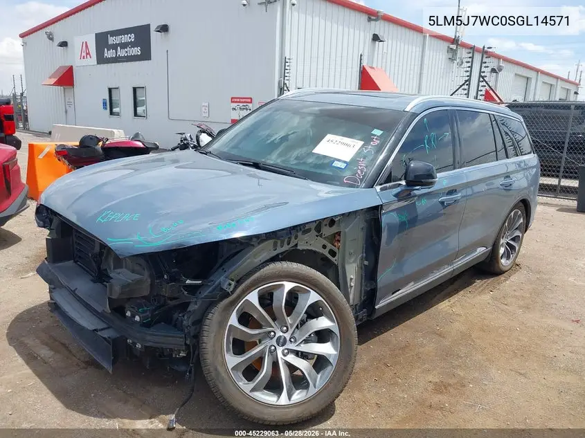 2025 Lincoln Aviator Reserve VIN: 5LM5J7WC0SGL14571 Lot: 45229063