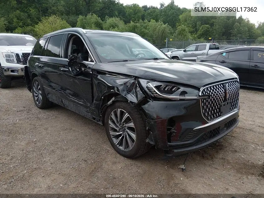 2025 Lincoln Aviator Livery VIN: 5LM5J0XC9SGL17362 Lot: 45351290
