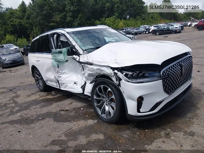 2025 Lincoln Aviator Reserve VIN: 5LM5J7WC3SGL21286 Lot: 45456762