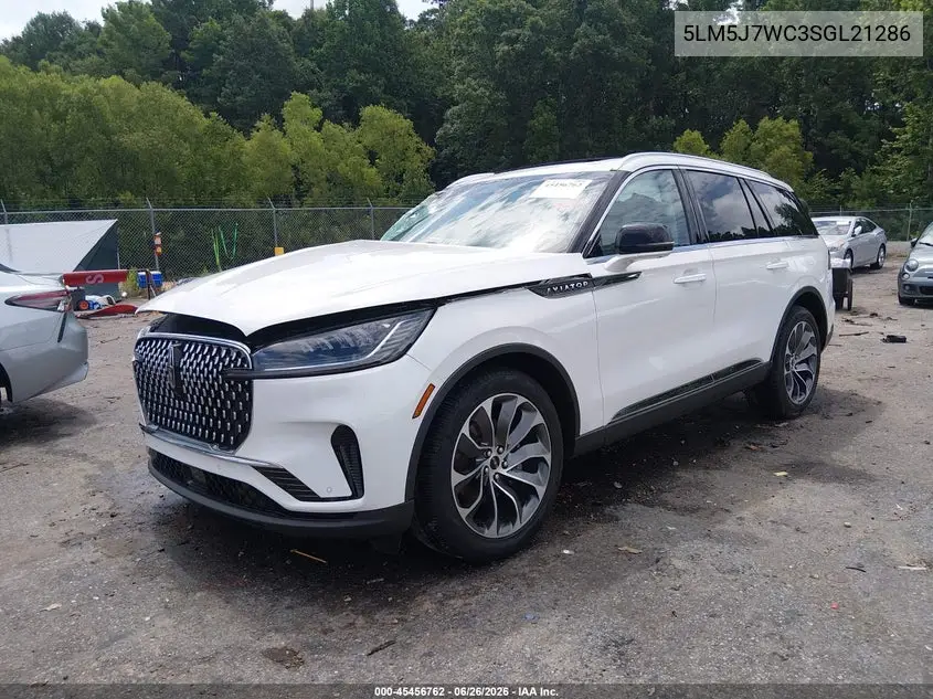 2025 Lincoln Aviator Reserve VIN: 5LM5J7WC3SGL21286 Lot: 45456762