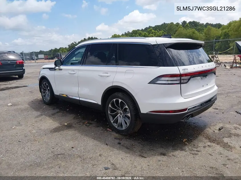 2025 Lincoln Aviator Reserve VIN: 5LM5J7WC3SGL21286 Lot: 45456762