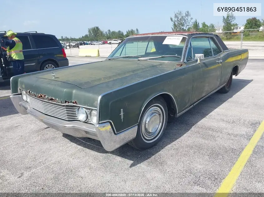 1966 Lincoln Continental VIN: 6Y89G451863 Lot: 45625559
