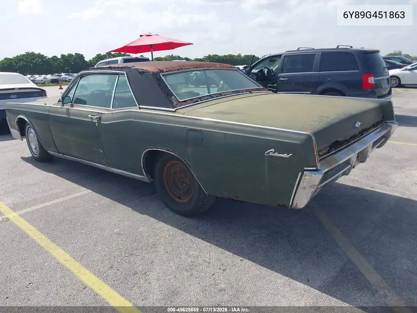 1966 Lincoln Continental VIN: 6Y89G451863 Lot: 45625559