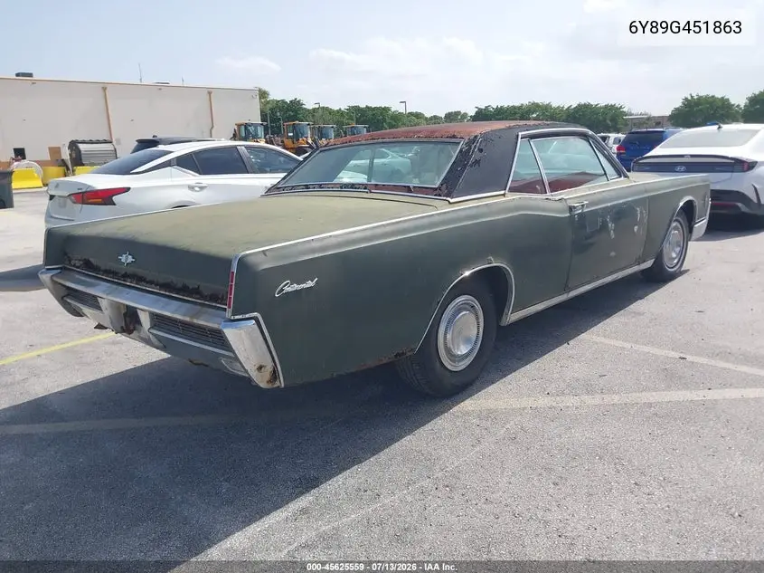 1966 Lincoln Continental VIN: 6Y89G451863 Lot: 45625559