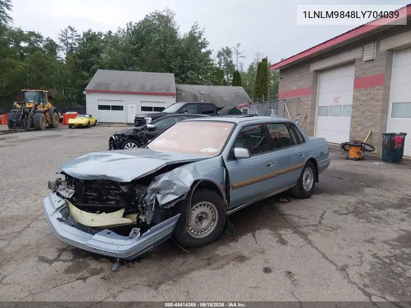 1990 Lincoln Continental Signature VIN: 1LNLM9848LY704039 Lot: 45414368