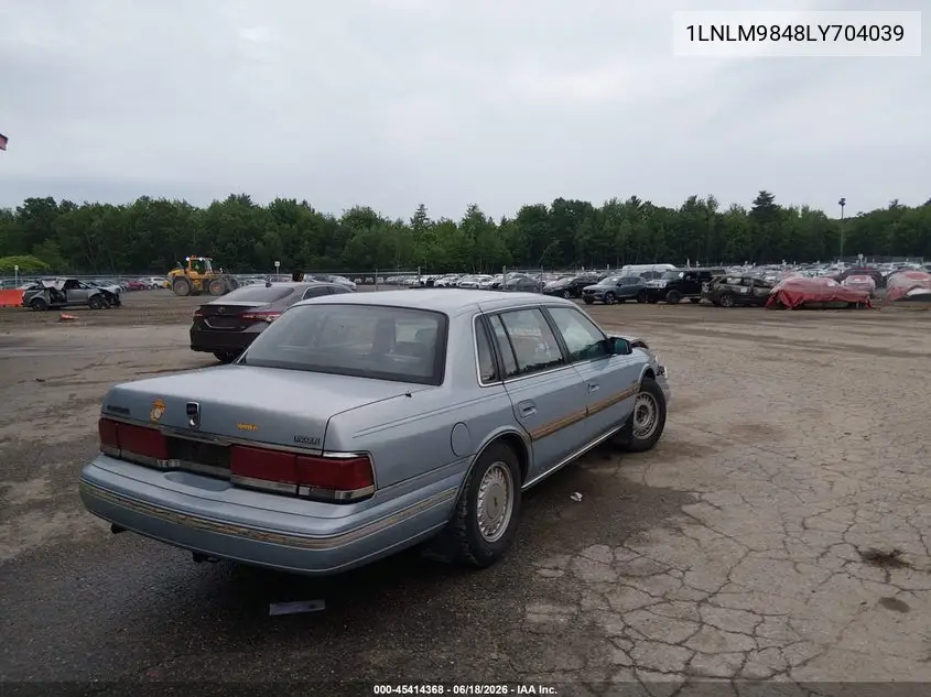 1990 Lincoln Continental Signature VIN: 1LNLM9848LY704039 Lot: 45414368