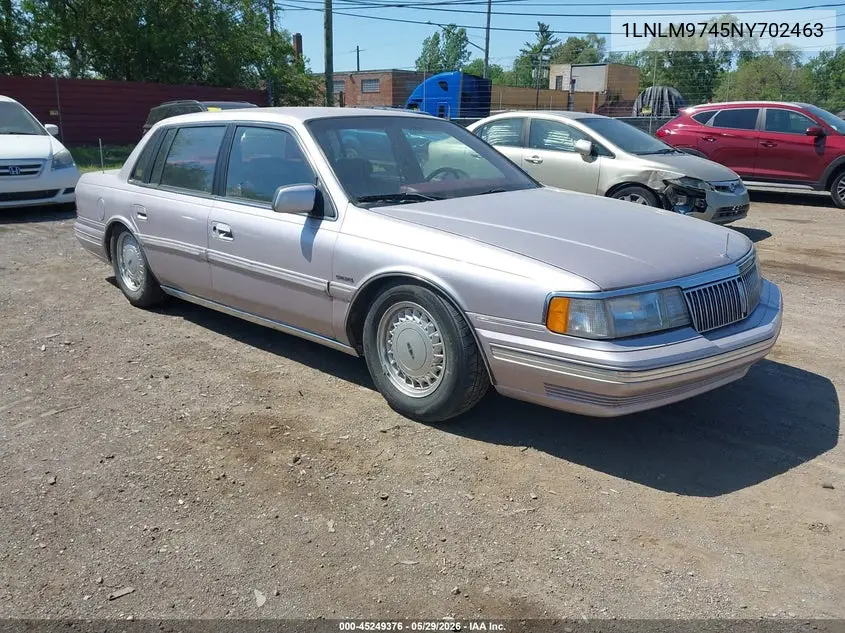 1992 Lincoln Continental Executive VIN: 1LNLM9745NY702463 Lot: 45249376