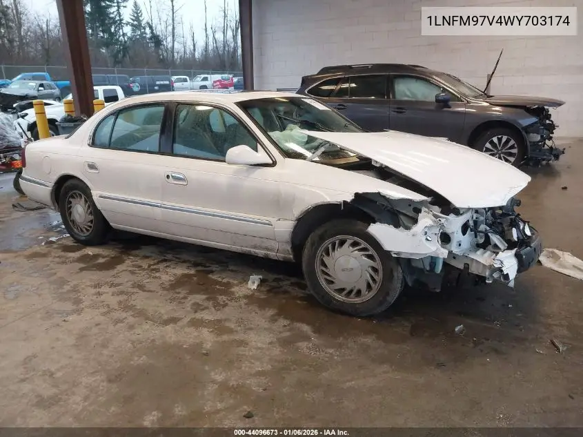 1998 Lincoln Continental VIN: 1LNFM97V4WY703174 Lot: 44096673