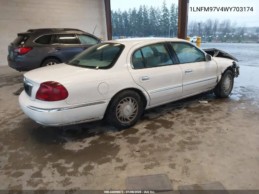 1998 Lincoln Continental VIN: 1LNFM97V4WY703174 Lot: 44096673