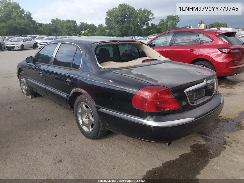 2000 Lincoln Continental VIN: 1LNHM97V0YY779745 Lot: 45347139