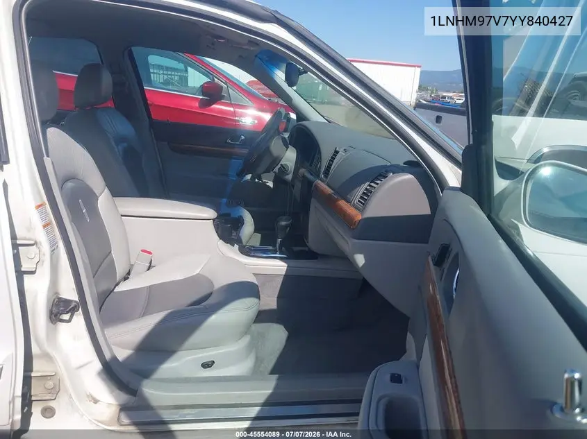2000 Lincoln Continental VIN: 1LNHM97V7YY840427 Lot: 45554089