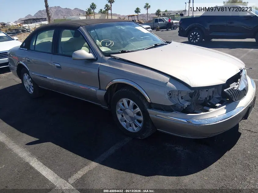2001 Lincoln Continental VIN: 1LNHM97V81Y720223 Lot: 45084432