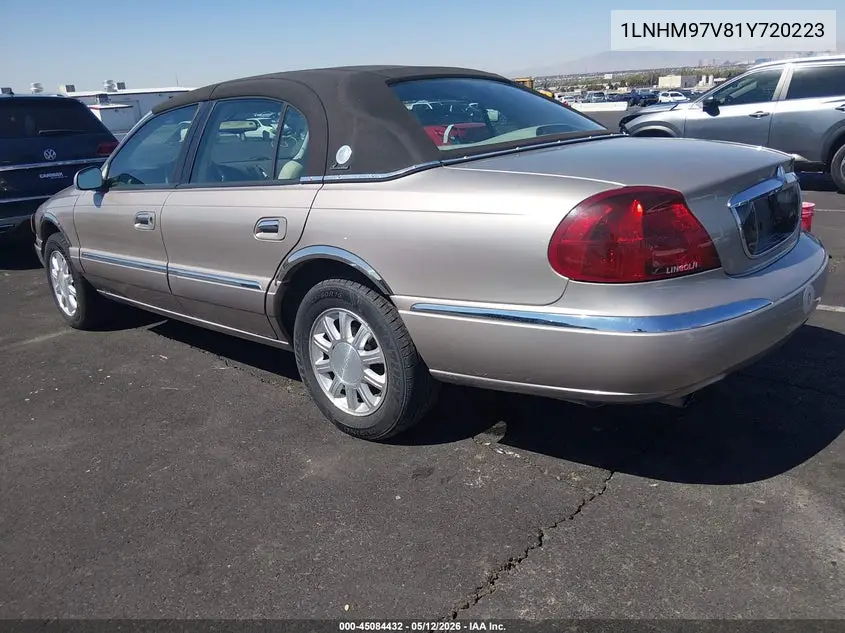 2001 Lincoln Continental VIN: 1LNHM97V81Y720223 Lot: 45084432