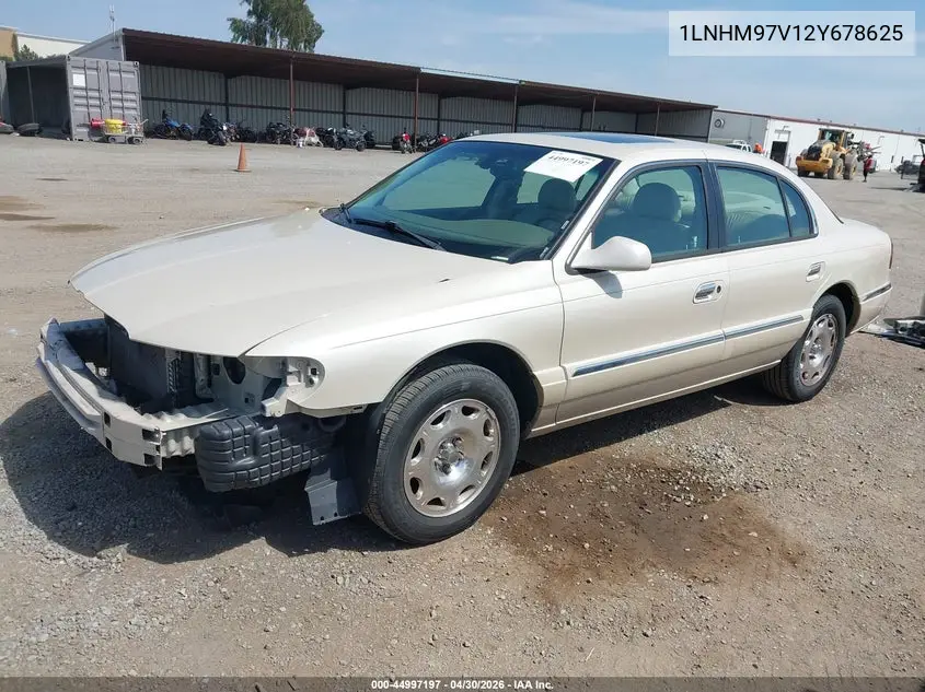 2002 Lincoln Continental VIN: 1LNHM97V12Y678625 Lot: 44997197