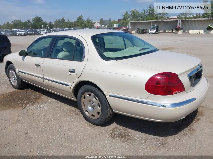 2002 Lincoln Continental VIN: 1LNHM97V12Y678625 Lot: 44997197