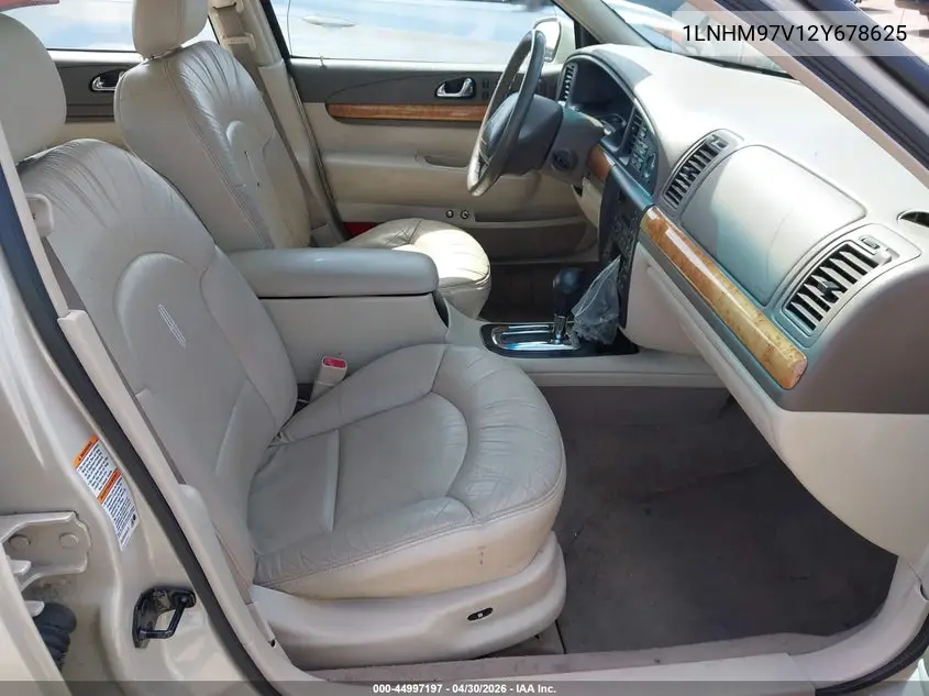 2002 Lincoln Continental VIN: 1LNHM97V12Y678625 Lot: 44997197