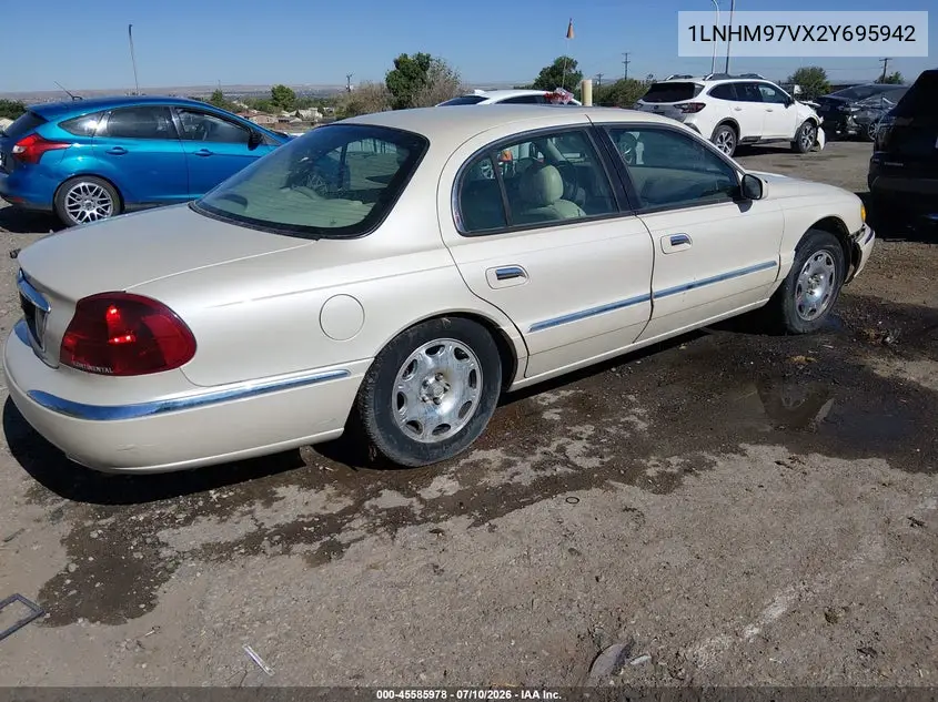 2002 Lincoln Continental VIN: 1LNHM97VX2Y695942 Lot: 45585978