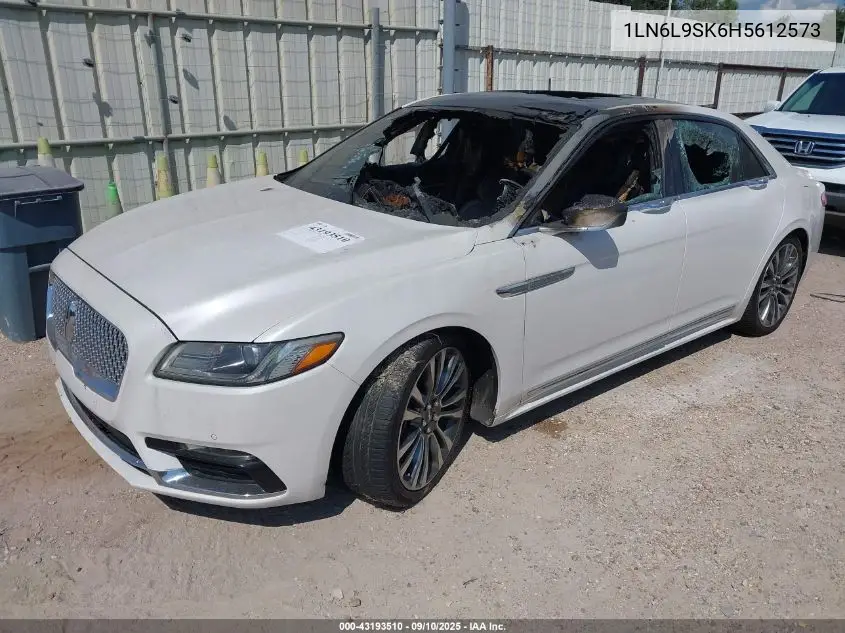 2017 Lincoln Continental Select VIN: 1LN6L9SK6H5612573 Lot: 43193510