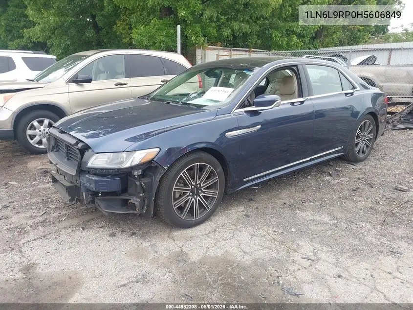 2017 Lincoln Continental Reserve VIN: 1LN6L9RP0H5606849 Lot: 44982308