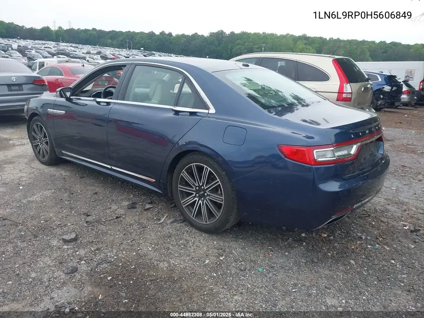 2017 Lincoln Continental Reserve VIN: 1LN6L9RP0H5606849 Lot: 44982308