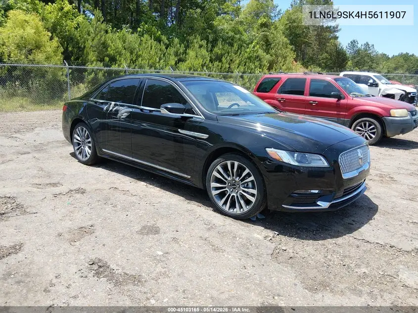 2017 Lincoln Continental Select VIN: 1LN6L9SK4H5611907 Lot: 45103165