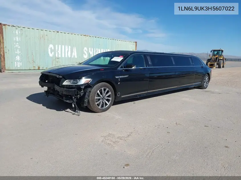 2017 Lincoln Continental Livery VIN: 1LN6L9UK3H5607022 Lot: 45240158