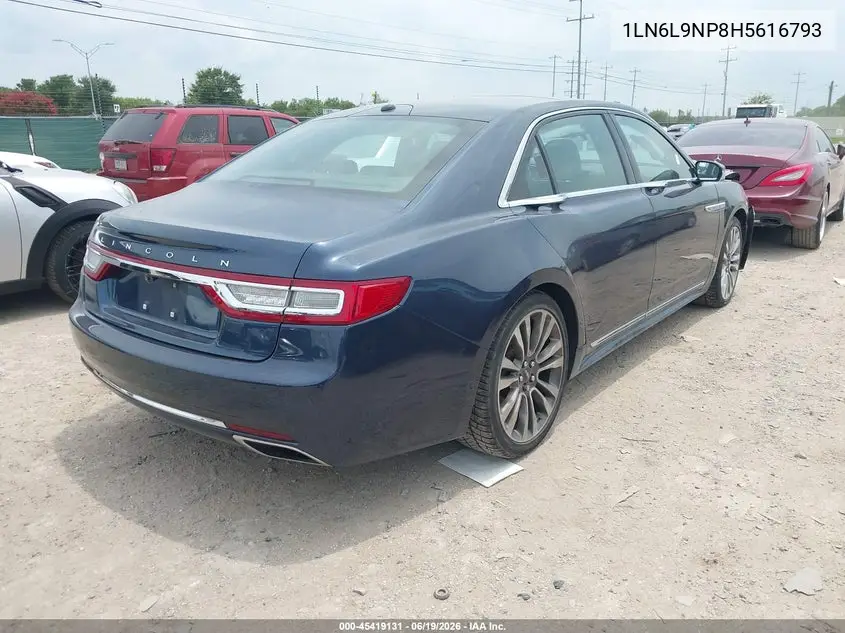 2017 Lincoln Continental Reserve VIN: 1LN6L9NP8H5616793 Lot: 45419131