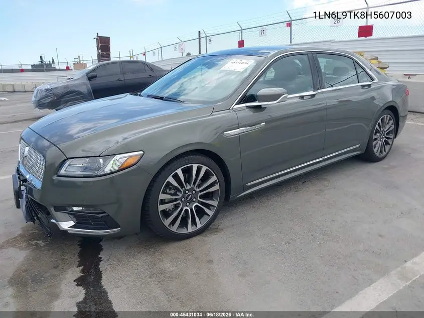 2017 Lincoln Continental Select VIN: 1LN6L9TK8H5607003 Lot: 45431034