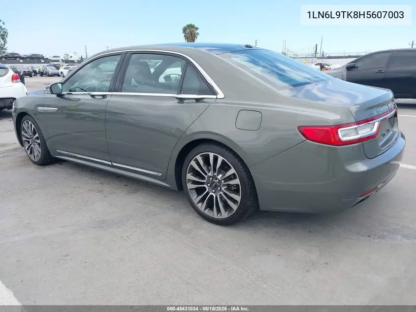 2017 Lincoln Continental Select VIN: 1LN6L9TK8H5607003 Lot: 45431034