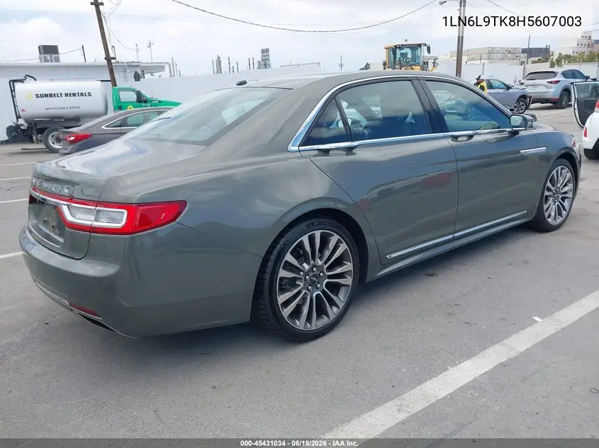 2017 Lincoln Continental Select VIN: 1LN6L9TK8H5607003 Lot: 45431034