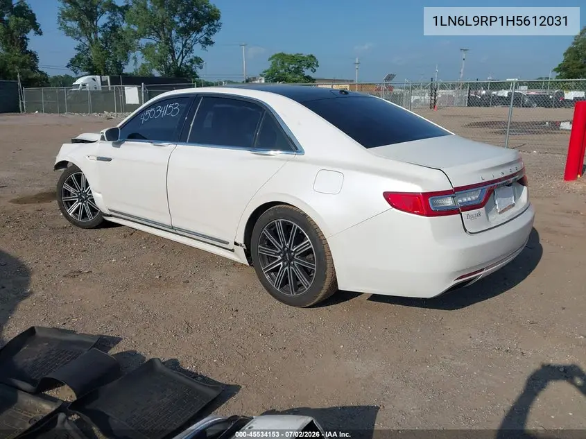 2017 Lincoln Continental Reserve VIN: 1LN6L9RP1H5612031 Lot: 45534153