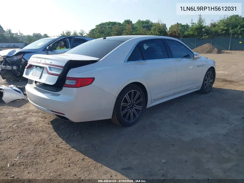 2017 Lincoln Continental Reserve VIN: 1LN6L9RP1H5612031 Lot: 45534153