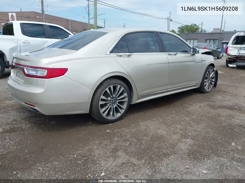 2017 Lincoln Continental Select VIN: 1LN6L9SK1H5609208 Lot: 45558355