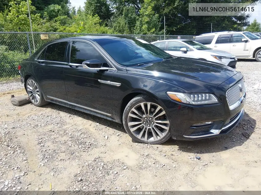 2017 Lincoln Continental Reserve VIN: 1LN6L9NC0H5614615 Lot: 45570306