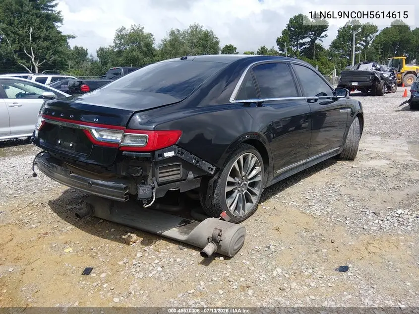 2017 Lincoln Continental Reserve VIN: 1LN6L9NC0H5614615 Lot: 45570306