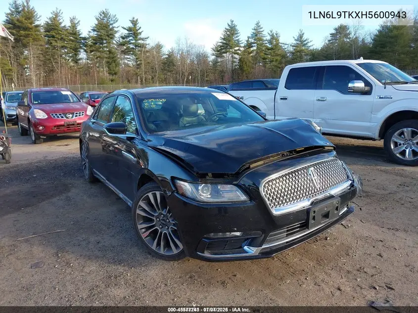 2017 Lincoln Continental Select VIN: 1LN6L9TKXH5600943 Lot: 45577243