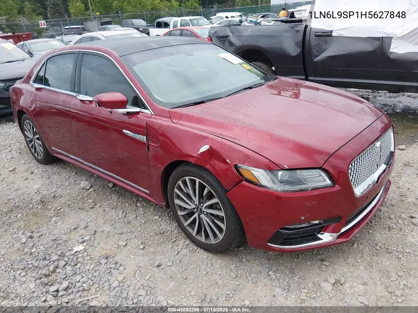 2017 Lincoln Continental Select VIN: 1LN6L9SP1H5627848 Lot: 45592296