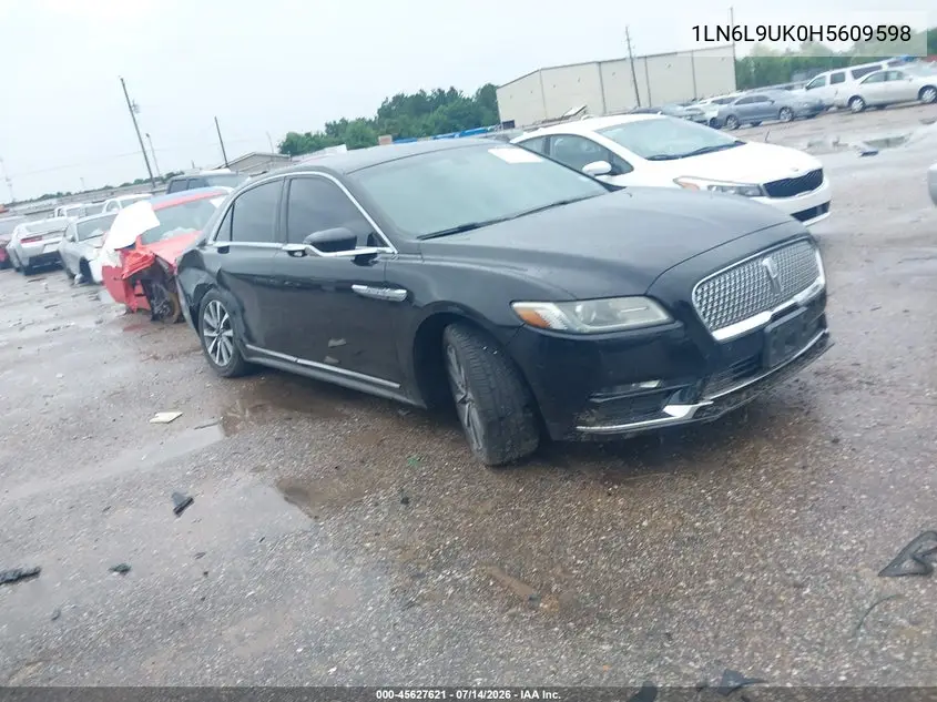 2017 Lincoln Continental Livery VIN: 1LN6L9UK0H5609598 Lot: 45627621