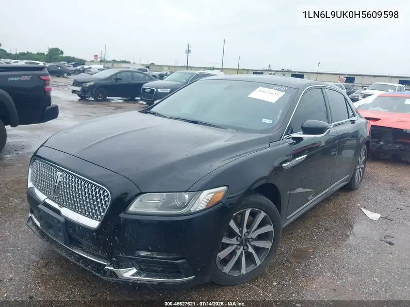 2017 Lincoln Continental Livery VIN: 1LN6L9UK0H5609598 Lot: 45627621