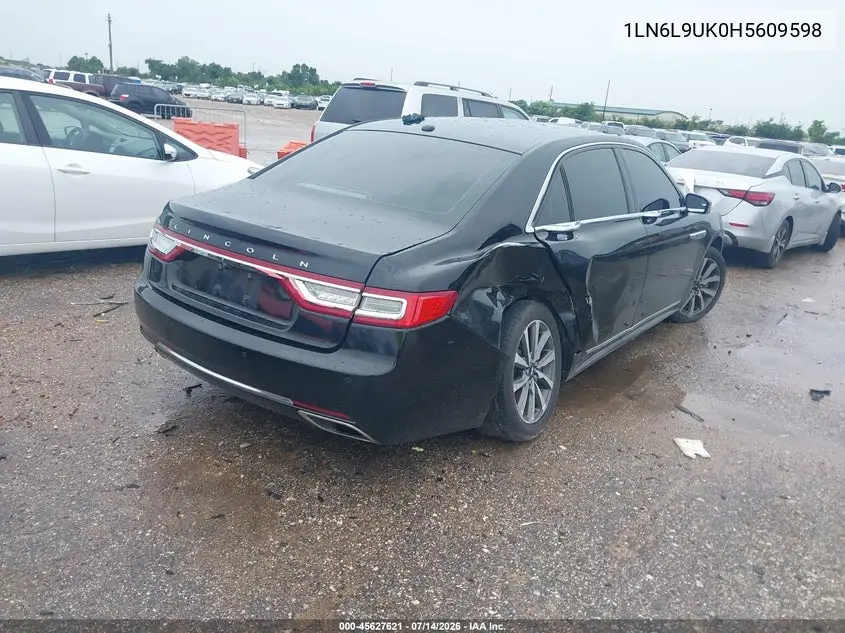 2017 Lincoln Continental Livery VIN: 1LN6L9UK0H5609598 Lot: 45627621