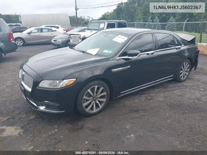 2018 Lincoln Continental Livery VIN: 1LN6L9HK1J5602367 Lot: 40074291