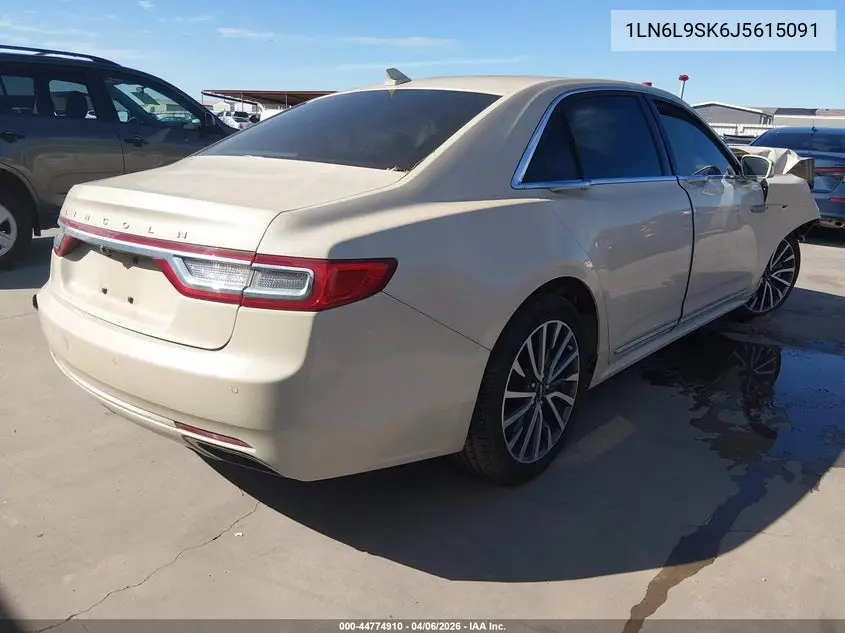 2018 Lincoln Continental Select VIN: 1LN6L9SK6J5615091 Lot: 44774910