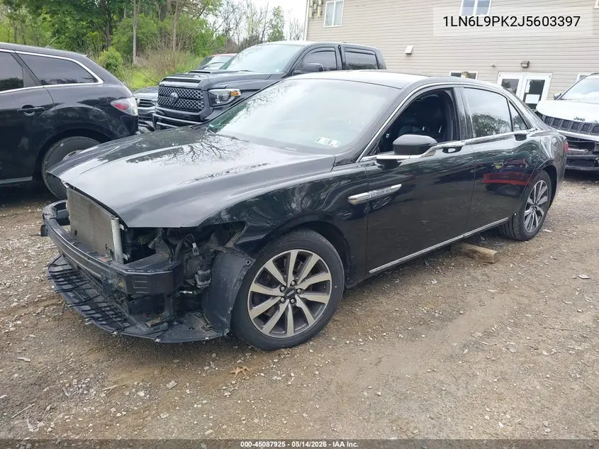 2018 Lincoln Continental Premiere VIN: 1LN6L9PK2J5603397 Lot: 45087925