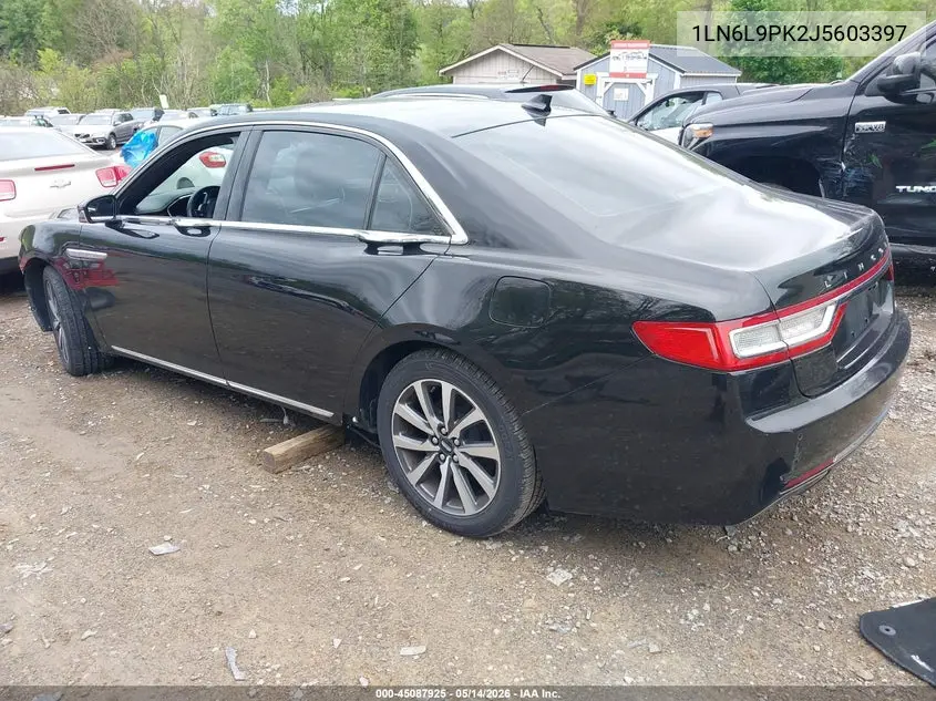 2018 Lincoln Continental Premiere VIN: 1LN6L9PK2J5603397 Lot: 45087925