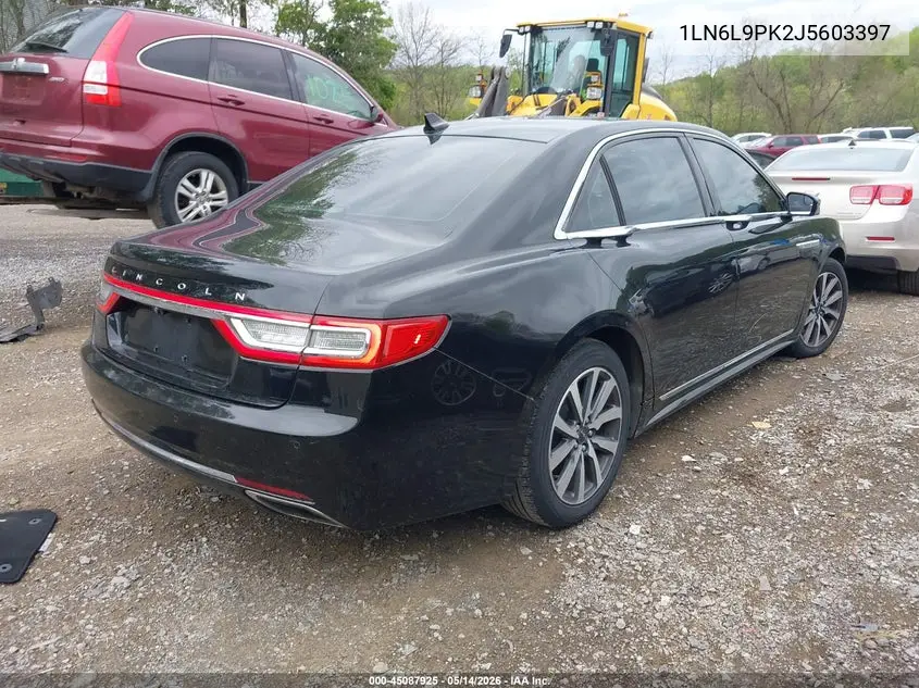 2018 Lincoln Continental Premiere VIN: 1LN6L9PK2J5603397 Lot: 45087925
