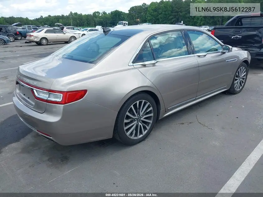 2018 Lincoln Continental Select VIN: 1LN6L9SK8J5612287 Lot: 45231601