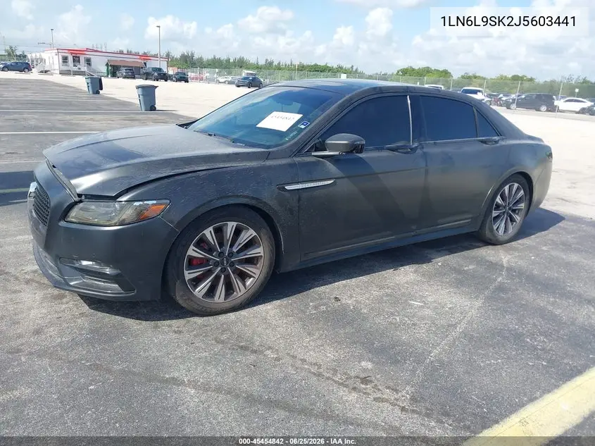 2018 Lincoln Continental Select VIN: 1LN6L9SK2J5603441 Lot: 45454842
