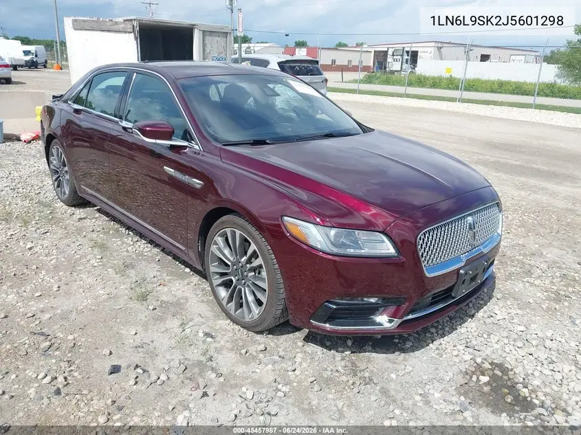 2018 Lincoln Continental Select VIN: 1LN6L9SK2J5601298 Lot: 45457987