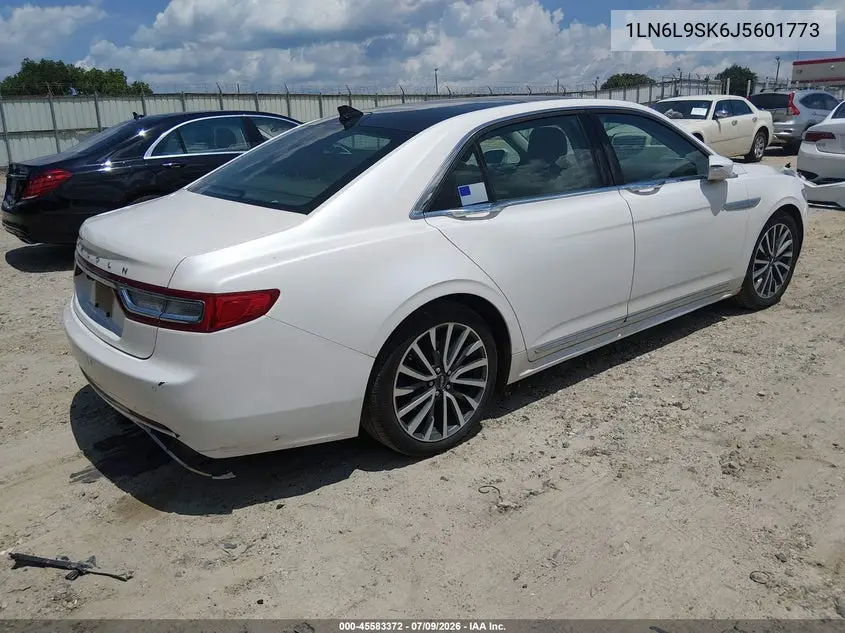 2018 Lincoln Continental Select VIN: 1LN6L9SK6J5601773 Lot: 45583372