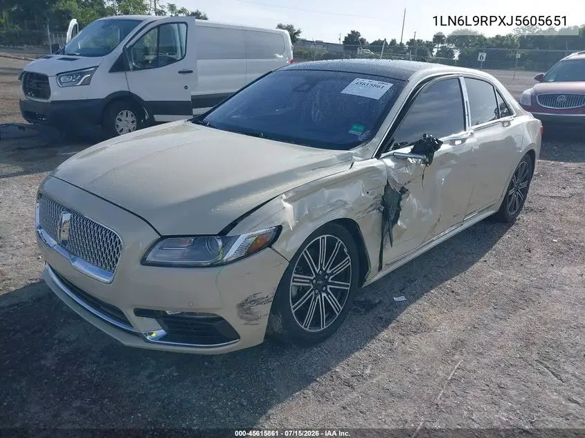 2018 Lincoln Continental Reserve VIN: 1LN6L9RPXJ5605651 Lot: 45615861